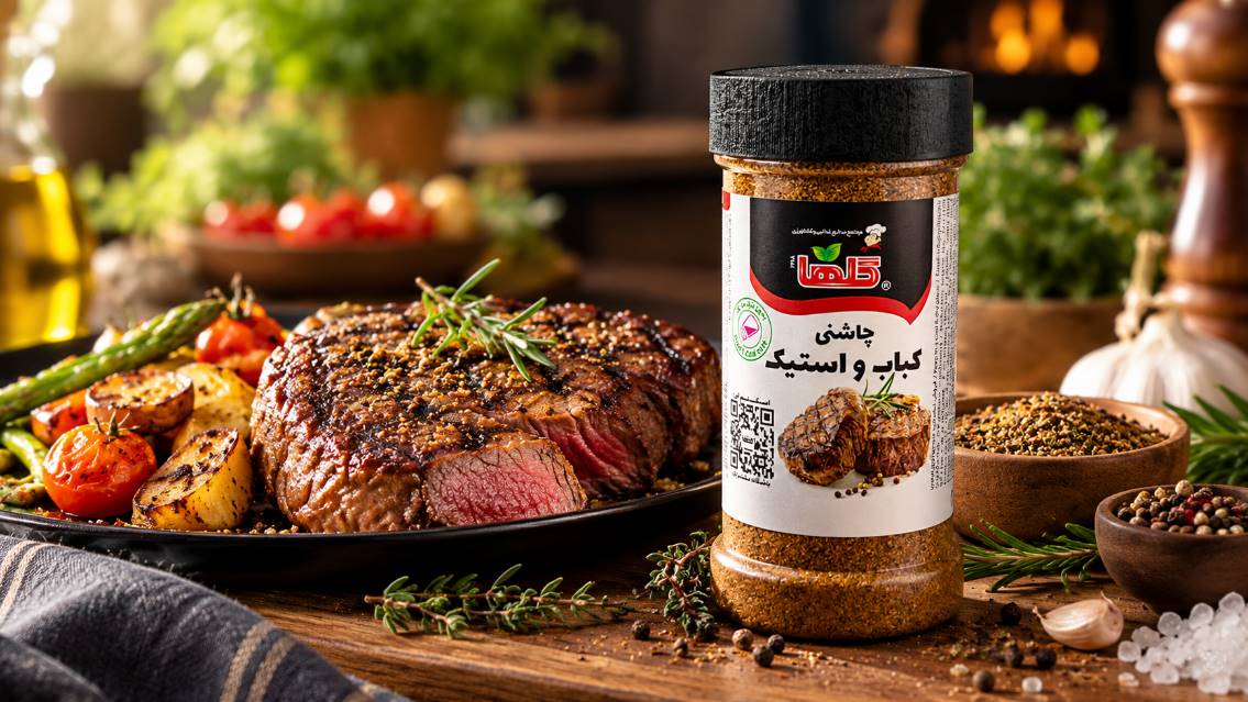 چاشنی تخصصی کباب استیک گلها