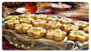 تزیین روی شیرینی نخودچی