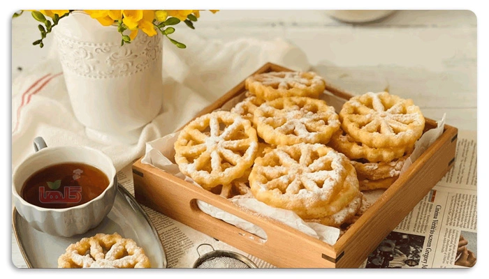 شیرینی پنجره ای با آرد نشاسته گندم